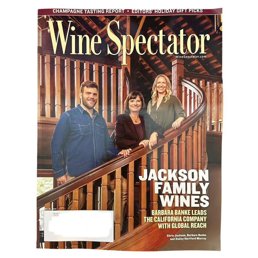Wine Spectator Magazine December 15 2025 Jackson Family Wines Champagne Tasting